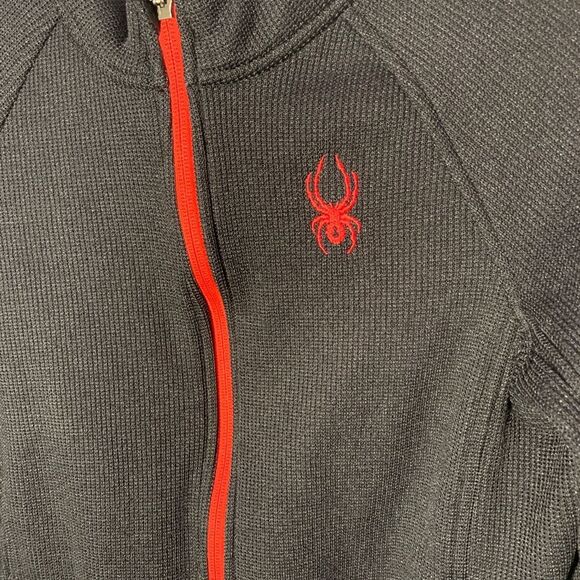 Spyder Black Jacket with Red Accents Boys Sz 10/12 - Picture 2 of 8